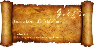 Gusztos Ádám névjegykártya