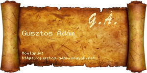 Gusztos Ádám névjegykártya